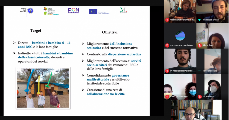 Inclusione e integrazione dei bambini Rom di Palermo, oggi online il primo tavolo tecnico e operativo